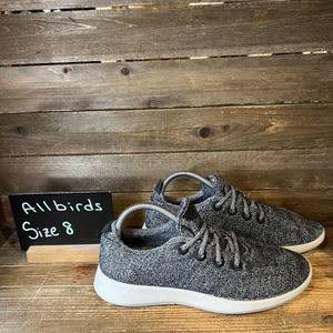 Mens Allbirds Wool Runners Gray Lace Up Athletic‎ Shoes Sneakers Size 8 D GUC